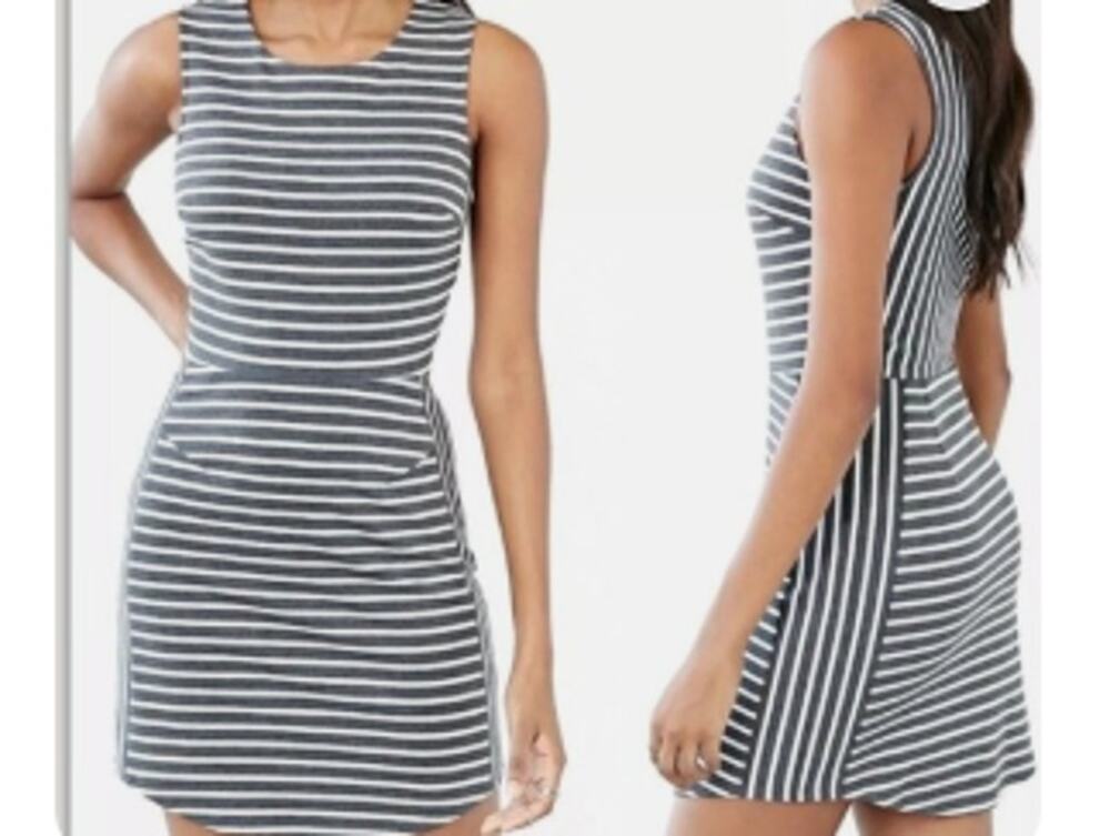 Urban Outfitters Silence + Noise Striped Bodycon Mini Dress sz M